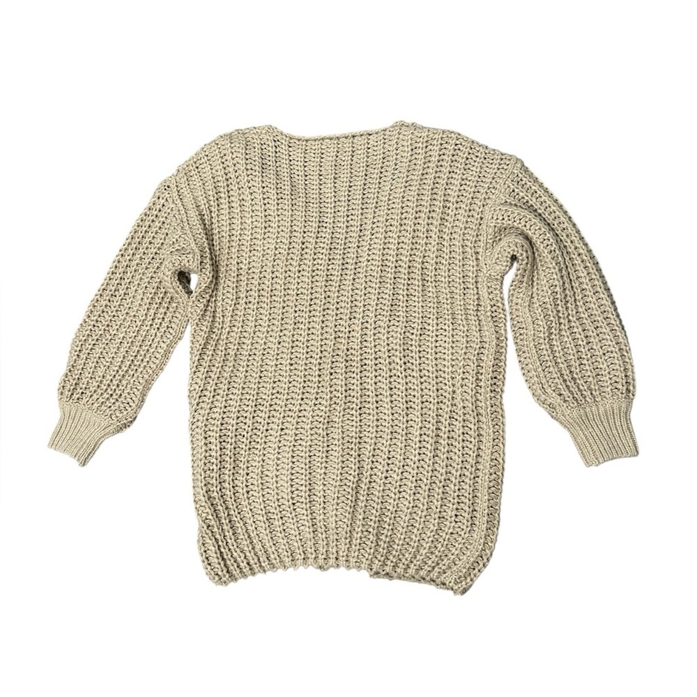 Cozy Chunky Knit Duster Cardigan – Khaki Tan – OS - Picture 6 of 9